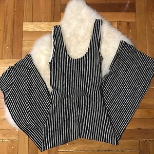 Striped Jumpsuit with Tie Back